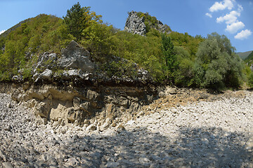 Image showing wild river dried riverbed