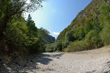 Image showing wild river dried riverbed