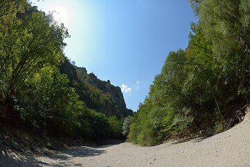 Image showing wild river dried riverbed