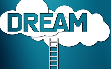Image showing Ladder lead to dream word
