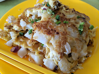 Image showing Fried Turnip cake or radish cake