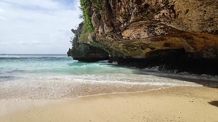 Image showing View of beautiful hidden Suluban Beach, Bali