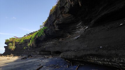 Image showing Cliff near Tanah Lot Temple in Bali 