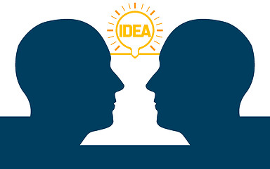 Image showing Human heads create a new idea