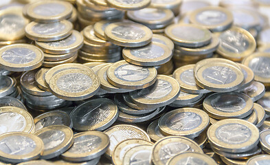 Image showing lots of euro coins