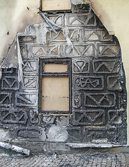 Image showing burnt house detail