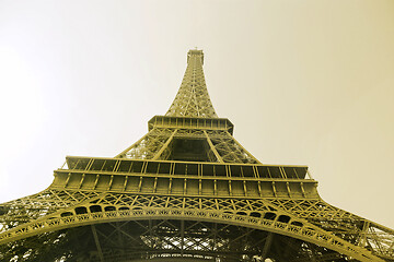 Image showing Bottom view on Eiffel Tower