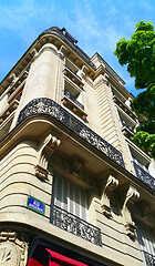 Image showing Facade of typical building in Paris