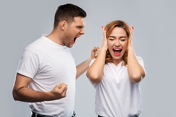 Image showing unhappy couple having argument