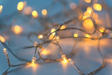 Image showing close up of electric garland lights