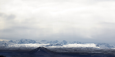 Image showing Snowy Storm in Mountains