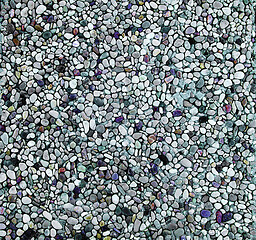 Image showing Grey and Blue Rounded Pebbles Background