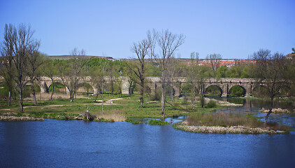 Image showing Roman Bridge of Salamanca, Spain