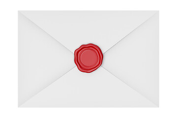 Image showing Envelope sealed with red wax