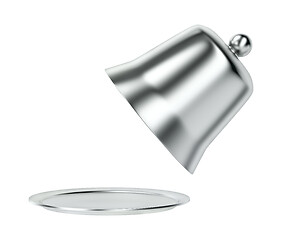 Image showing Silver cloche on white background