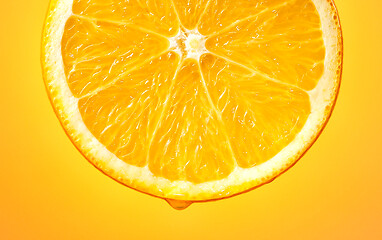 Image showing slice of juicy orange fruit