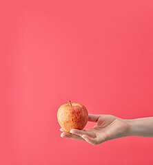 Image showing fresh apple in human hand