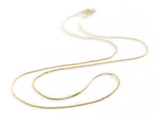 Image showing gold chain on white background