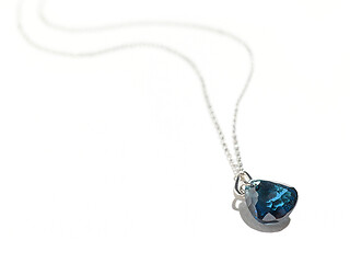 Image showing silver chain with blue gemstone