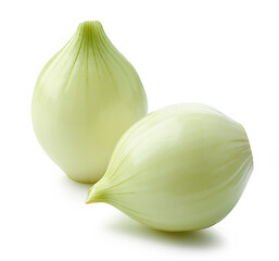 Image showing fresh raw peeled onions