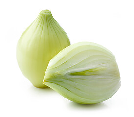 Image showing fresh raw peeled onions