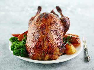 Image showing freshly roasted duck roast