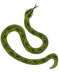 Image showing Vector illustration to reptiles snake type overhand