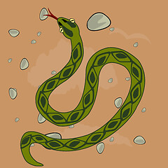 Image showing Reptile reptile snake in desert type overhand