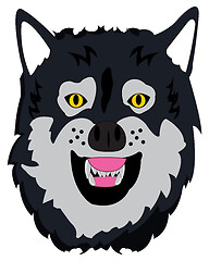 Image showing Mug animal wolf on white background is insulated
