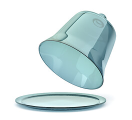 Image showing Blue glass cloche