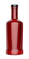 Image showing Red bottle for alcoholic beverage