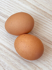 Image showing Fresh two eggs