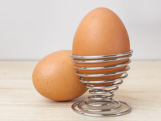 Image showing Fresh boiled eggs