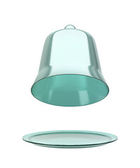 Image showing Glass cloche on white background