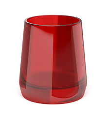 Image showing Empty red glass