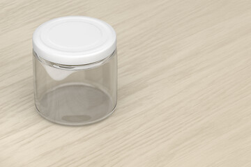 Image showing Empty glass jar