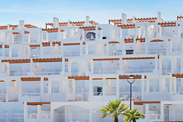 Image showing Exterior view of apartments in Spain.