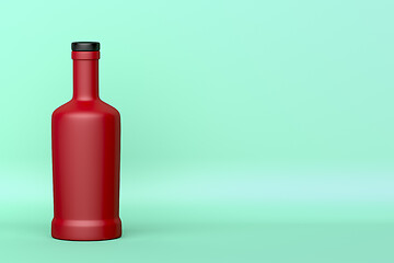 Image showing Matte red bottle
