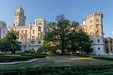 Image showing Czech Republic - white castle Hluboka nad Vltavou