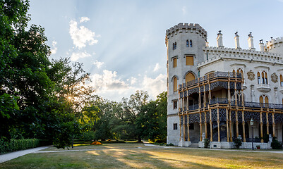 Image showing Czech Republic - white castle Hluboka nad Vltavou