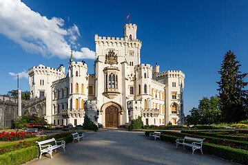 Image showing Czech Republic - white castle Hluboka nad Vltavou