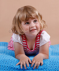 Image showing three year girl portrait