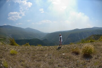 Image showing senoir male hiker