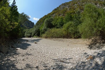 Image showing wild river dried riverbed