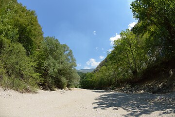 Image showing wild river dried riverbed