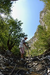 Image showing senoir male hiker