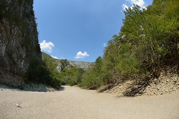 Image showing wild river dried riverbed