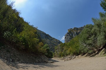 Image showing wild river dried riverbed