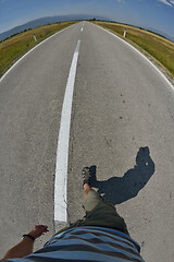 Image showing pov view of man walking