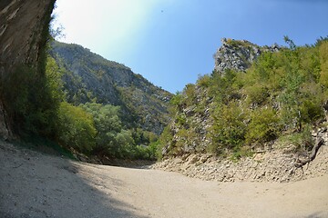 Image showing wild river dried riverbed